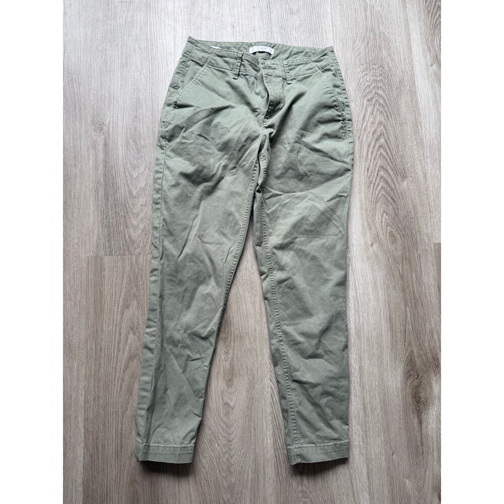 LOFT The Slim Olive Green Khaki, Dress Pants, women's size 0